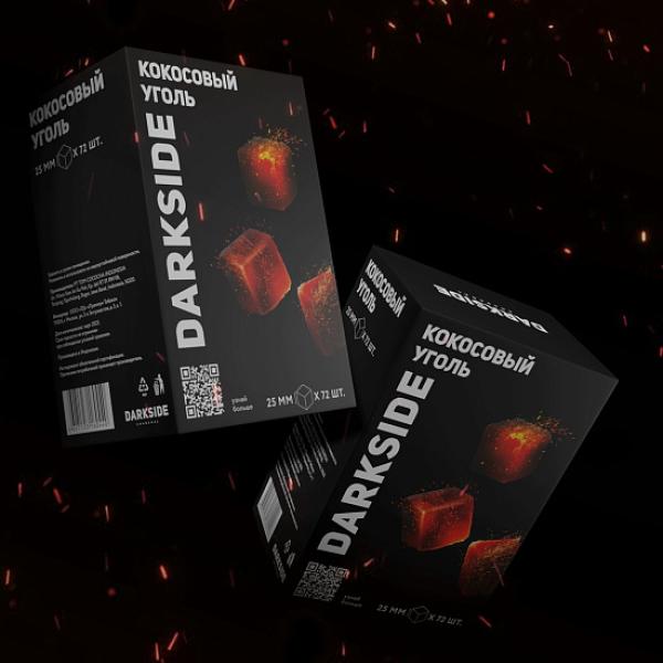Уголь DARKSIDE CHARCOAL (BIG CUBE) 1KG 72 BRICKS в Воркуте