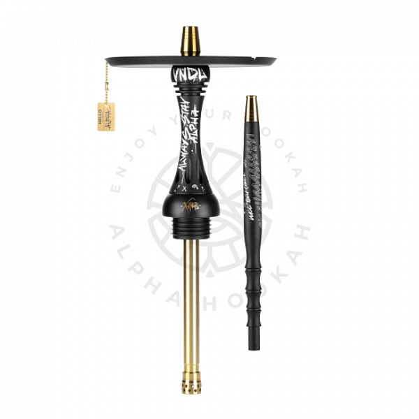 Кальян Alpha Hookah X VNDL Jet Black Чёрный (42 см) в Воркуте