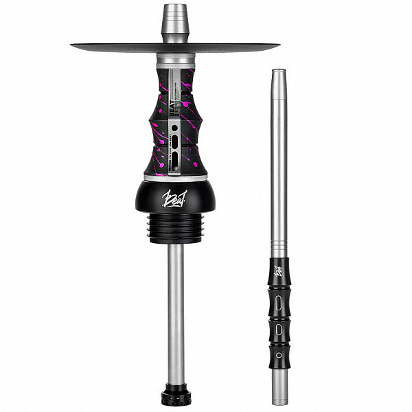 Кальян Alpha Hookah Beat Splash Grumpy прозрачная колба (Черный,Розовый, 40 см) в Воркуте