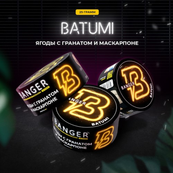 Табак Banger Batumi (Ягоды с Гранатом и Маскарпоне) 25 гр в Воркуте