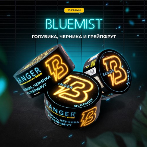Табак Banger Bluemist (Голубика Черника и Грейпфрут) 25 гр в Воркуте