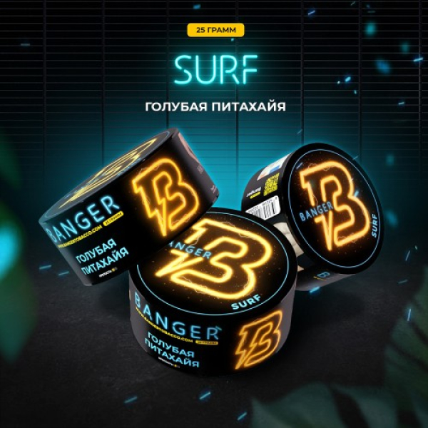 Табак Banger Surf (Голубая Питахайя) 25 гр в Воркуте