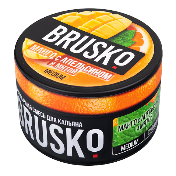Смесь BRUSKO МАНГО С АПЕЛЬСИНОМ И МЯТОЙ (MEDIUM) 250 гр в Воркуте