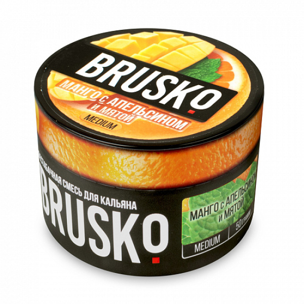 Смесь Brusko Medium Манго апельсин мята 50 грамм в Воркуте