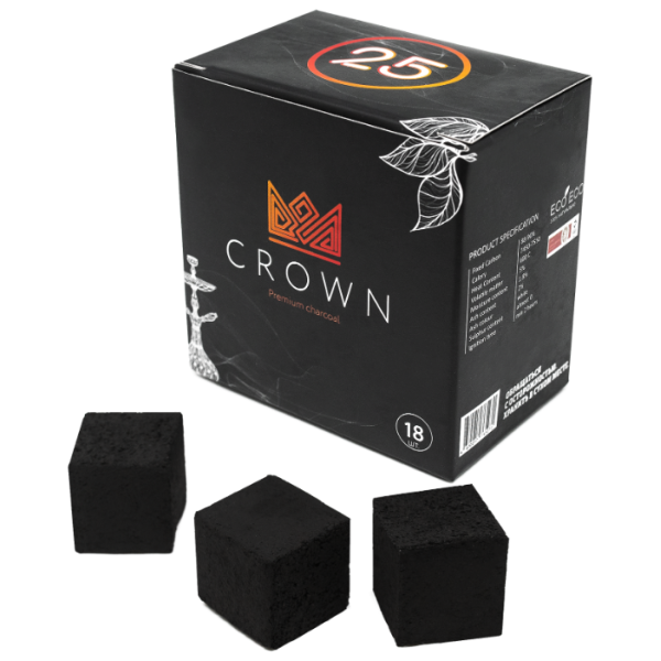 Кокосовый уголь Crown 25мм - 18 шт. в Воркуте