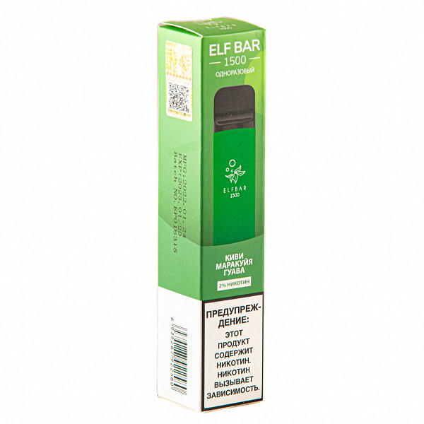 ELFBAR KIWI PASSION FRUIT GUAVA, 1500 тяг в Воркуте