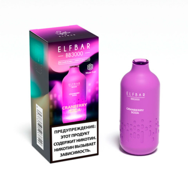 Elfbar BB3000 Клюквенная сода, 3000 тяг в Воркуте