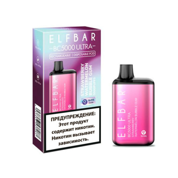 Elfbar BC5000 (Клубничная арбузная жвачка), 5000 тяг в Воркуте