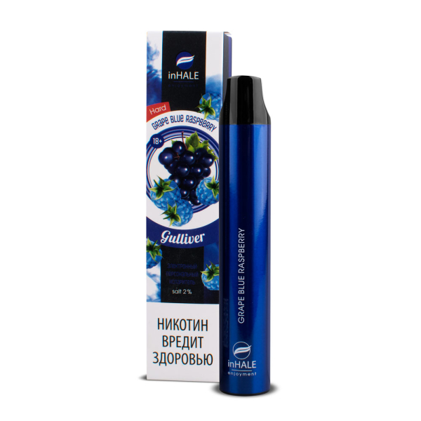 inHale Guliver Hard Grape Blue Raspberry (Ежевика С Виноградом) 1500 затяжек в Воркуте