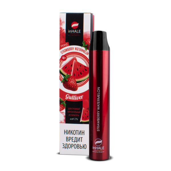 inHale Guliver Hard Strawberry Watermelon (Клубника Арбуз) 1500 затяжек в Воркуте