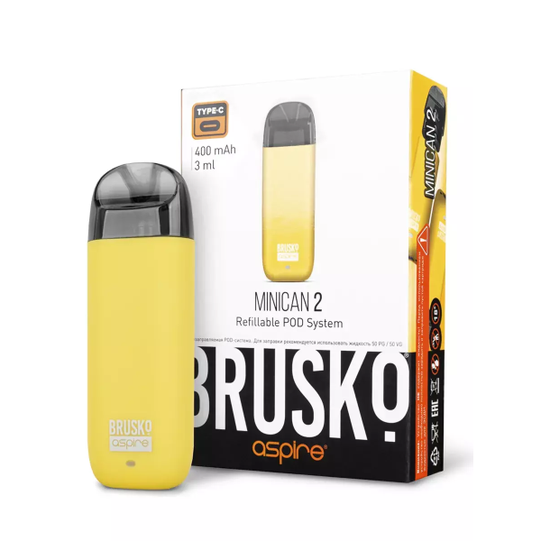 Brusko MINICAN 2 (400 мАч, Желтый) в Воркуте