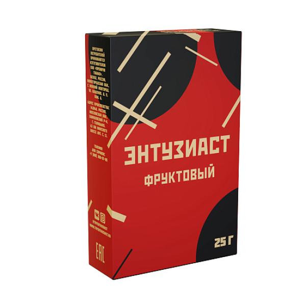 Табак ЭНТУЗИАСТ ФРУКТОВЫЙ 25 гр в Воркуте