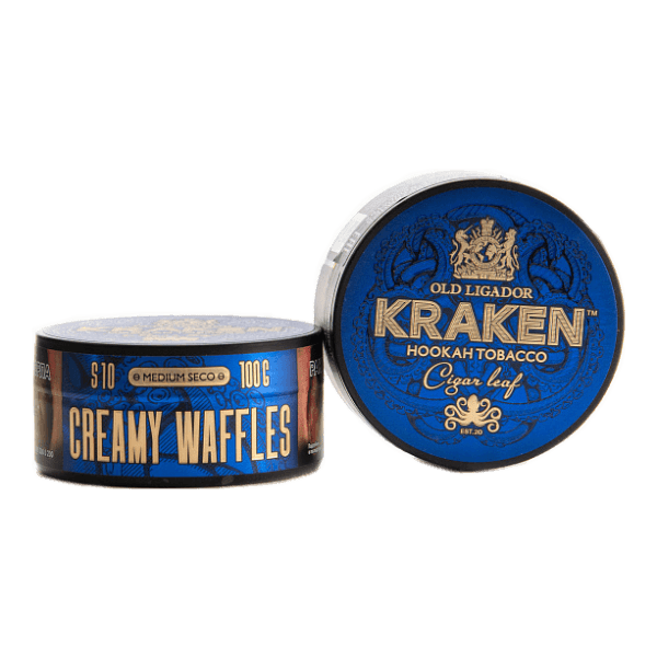 Табак Kraken Medium Seco Creamy Waffles (Сливочные вафли) 100 гр в Воркуте