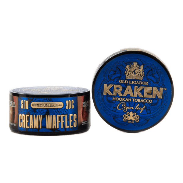 Табак Kraken Medium Seco Creamy Waffles (Сливочные вафли) 30 гр в Воркуте