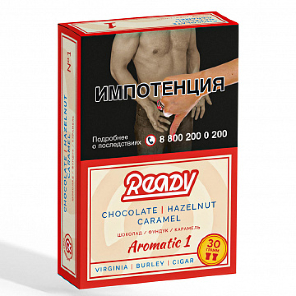 Табак READY №1 CHOCOLATE HAZELNUT CARAMEL (Шоколад Орех Карамель) 30 гр в Воркуте