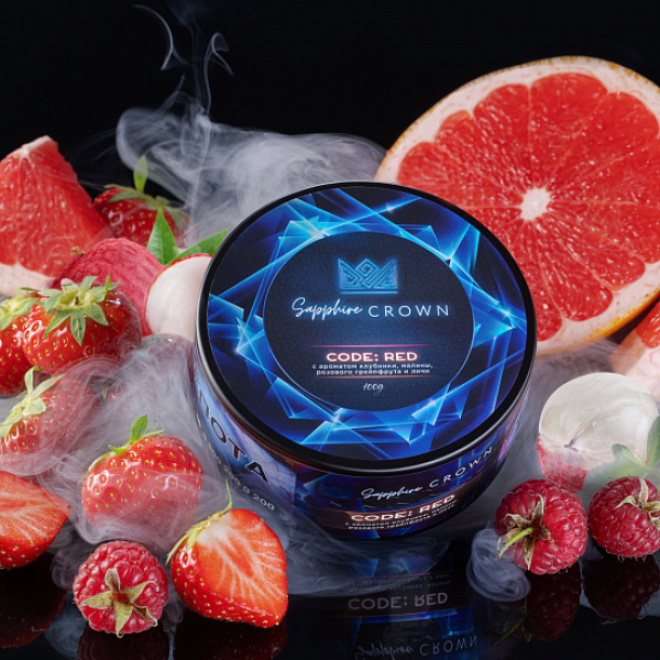 Табак Sapphire Crown Code red (Малина клубника) 100 гр в Воркуте
