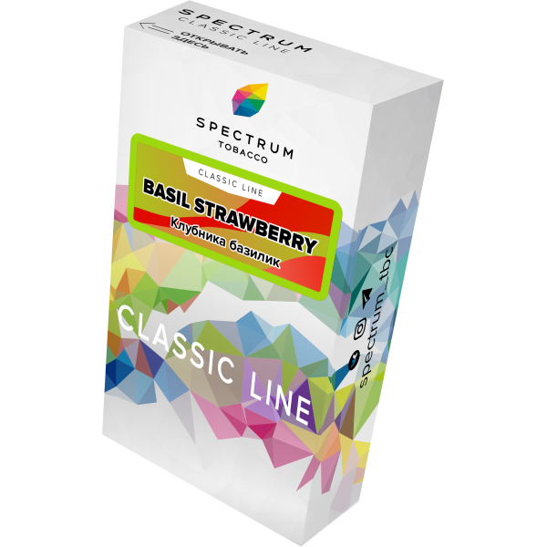 Табак Spectrum Classic current basil steawberry 40 грамм в Воркуте
