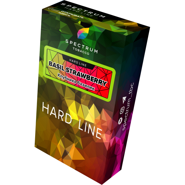 Табак Spectrum Hard basil strawberry 40 грамм в Воркуте