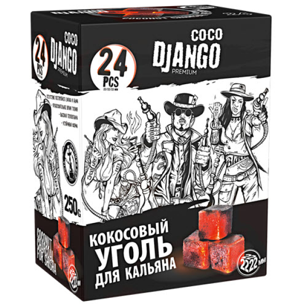 Уголь Coco Django для кальяна 24 шт в Воркуте