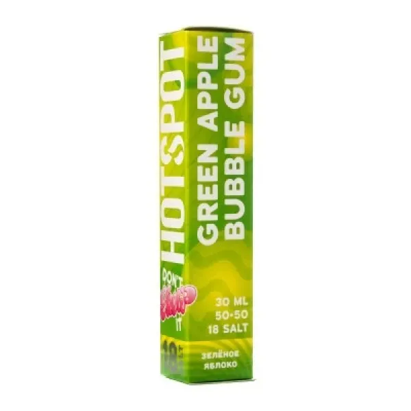 Жидкость HOTSPOT Chow Ultra Green Apple Bubble Gum 30 мл в Воркуте