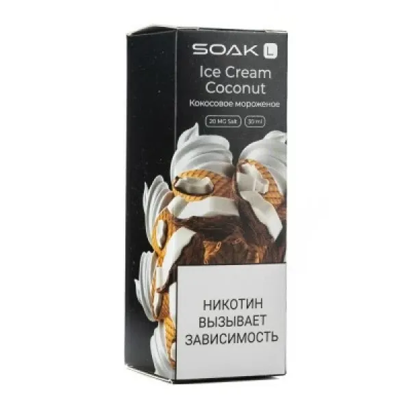 Жидкость SOAK L Ice Cream Coconut 30 мл в Воркуте