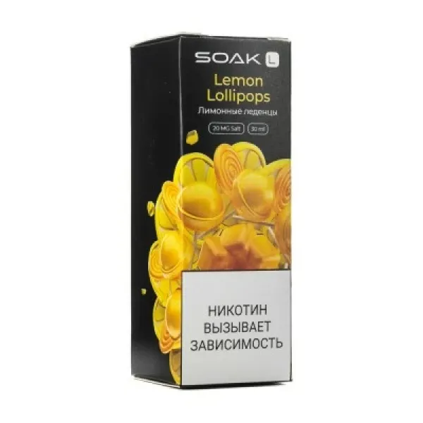 Жидкость SOAK L Lemon Lollipops 30 мл в Воркуте