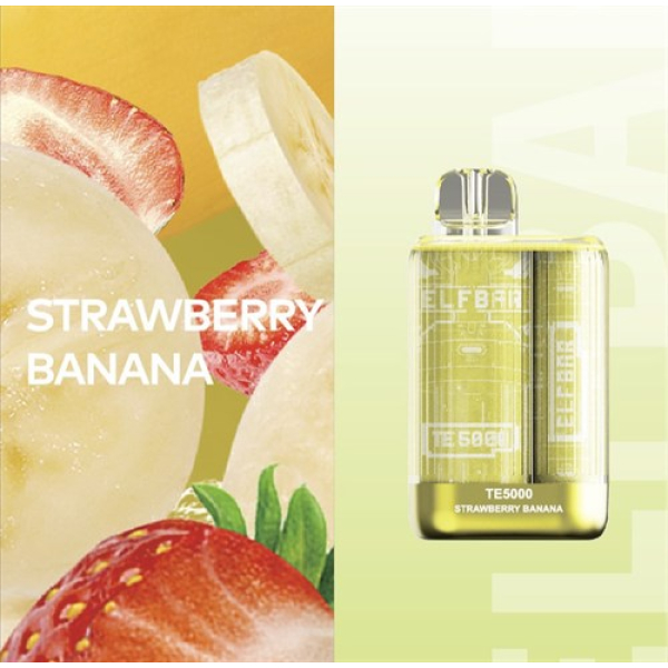 Elfbar TE5000 Strawberry Banana, 5000 тяг в Воркуте
