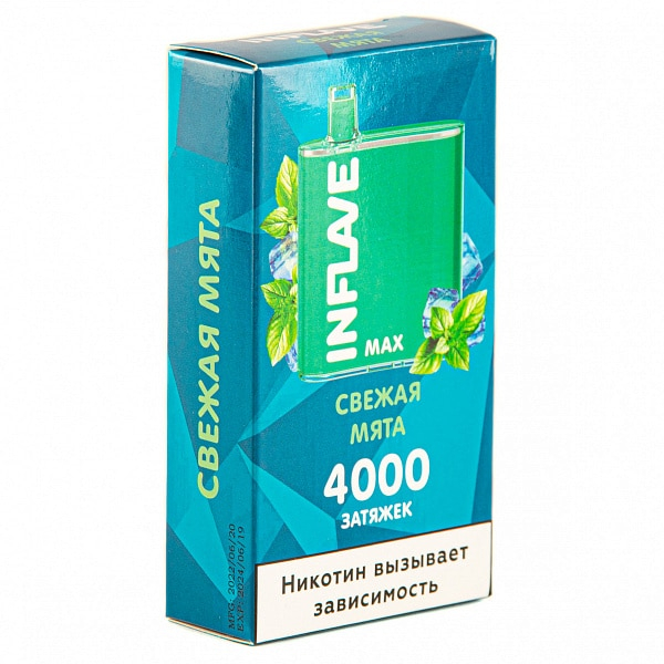 INFLAVE MAX Свежая мята, 4000 тяг в Воркуте