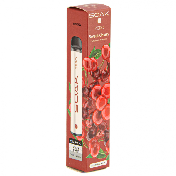SOAK X ZERO Sweet cherry 1500 затяжек (без никотина) в Воркуте