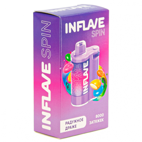 INFLAVE SPIN Радужное драже (8000 затяжек) в Воркуте
