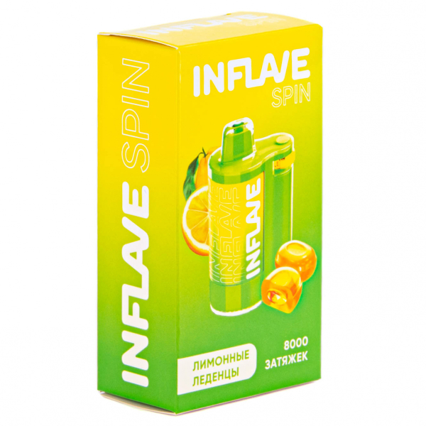 INFLAVE SPIN Лимонные леденцы (8000 затяжек) в Воркуте