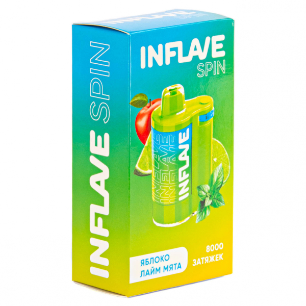 INFLAVE SPIN Яблоко лайм мята (8000 затяжек) в Воркуте