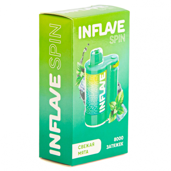 INFLAVE SPIN Свежая мята (8000 затяжек) в Воркуте