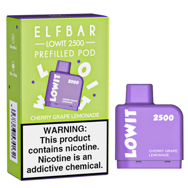 Картридж Elf Bar Lowit 2500 20 мг, 6 мл (Cherry Grape Lemonade) в Воркуте