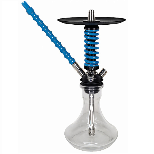Кальян Mamay Custom Coilovers Micro Черный-Голубой Лак  в Воркуте