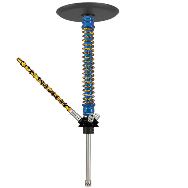 Кальян Mamay Custom V3 №12 Coilovers Голубой Золотой Сплеш  в Воркуте