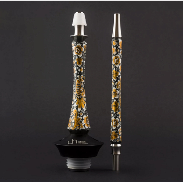 Кальян Union Hookah Sleek Хохлома Черный  в Воркуте