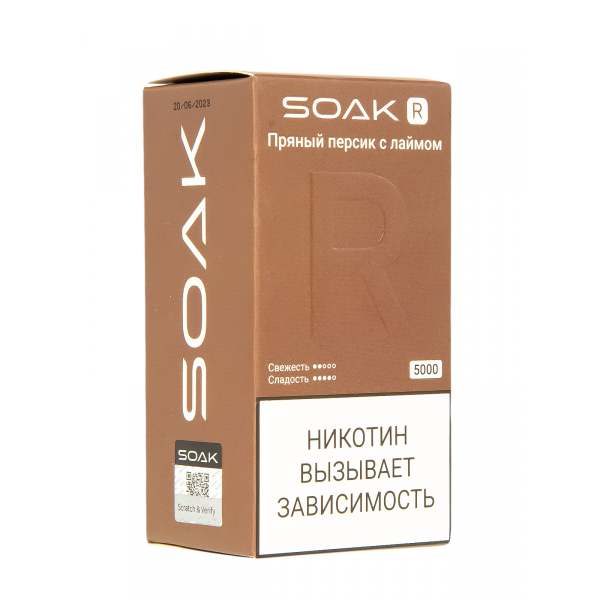 Soak R Пряный Персик С Лаймом 5000 Затяжек в Воркуте