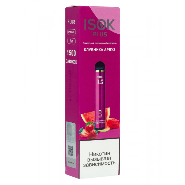 Isok Plus Клубника Арбуз (1500 Затяжек) в Воркуте