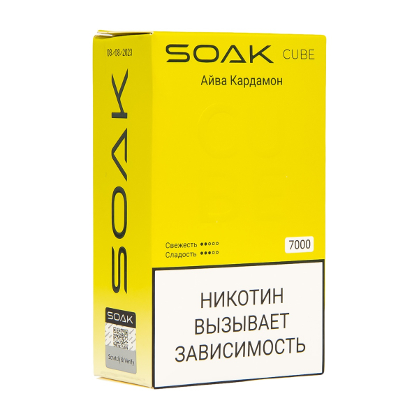 Soak Cube Айва Кардамон 7000 Затяжек в Воркуте