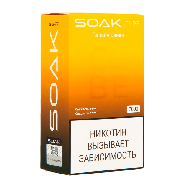 Soak Cube Папайя Банан 7000 Затяжек в Воркуте