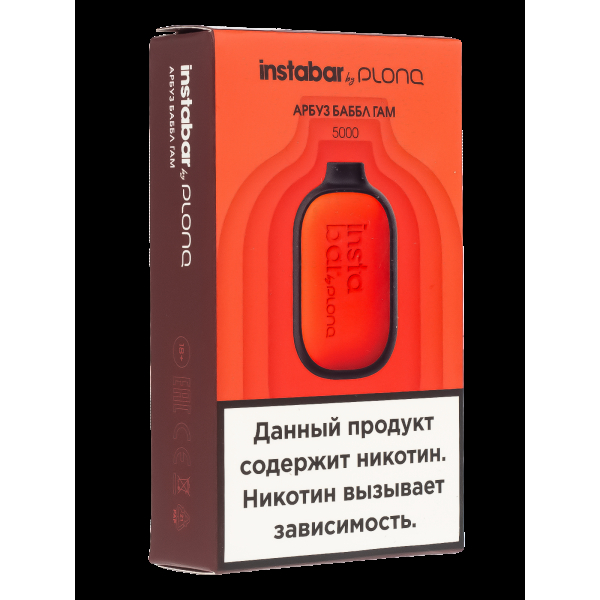 Plonq Instabar Арбуз Баббл Гам (5000 Затяжек) 20 Мг в Воркуте
