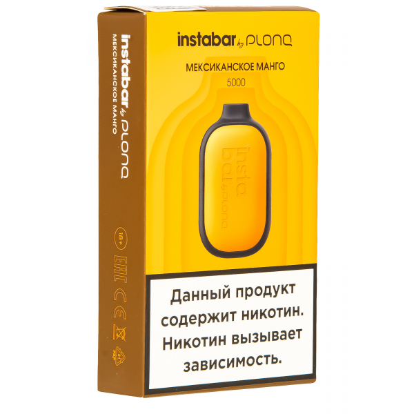 Plonq Instabar Мексиканское Манго (5000 Затяжек) 20 Мг в Воркуте