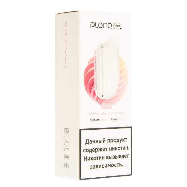 Plonq Max Клубничное Мороженое (6000 Затяжек) 20 Мг в Воркуте