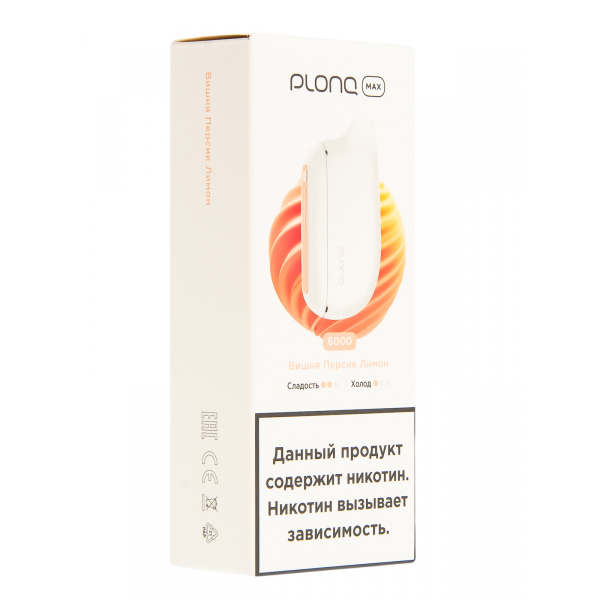 Plonq Max Вишня Персик Лимон (6000 Затяжек) 20 Мг в Воркуте