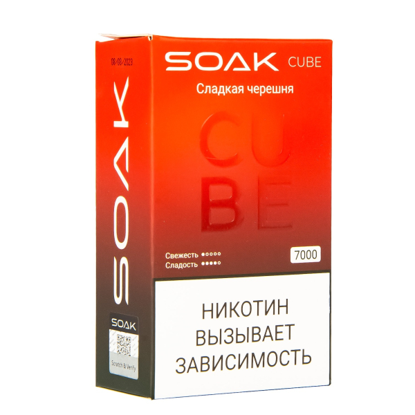Soak Cube Сладкая Черешня 7000 Затяжек в Воркуте