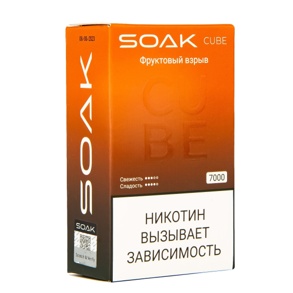 Soak Cube Фруктовый Взрыв 7000 Затяжек в Воркуте