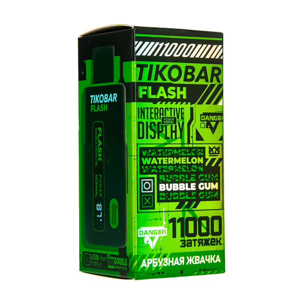 Электронка Tikobar Flash Арбузная Жвачка 11000 Затяжек в Воркуте