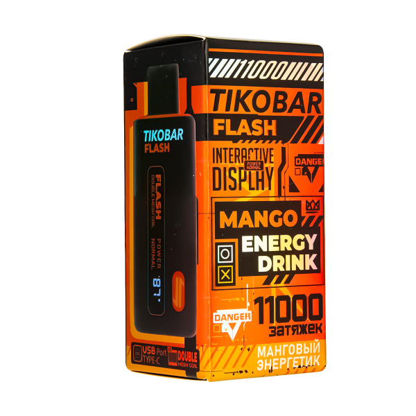 Электронка Tikobar Flash Манговый Энергетик 11000 Затяжек в Воркуте