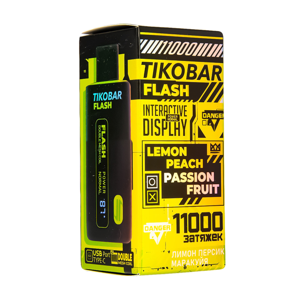 Электронка Tikobar Flash Лимон Персик Маракуйя 11000 Затяжек в Воркуте
